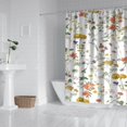 thumbnail image 3 of Watercolor Tropical Garden Floral Shower Curtain – Bright Botanical Aesthetic, 72x84 Inches, 3 of 5