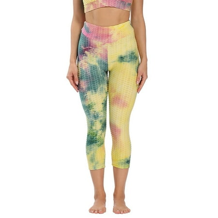 

Ziloco Women s High Waist Running Tie-dye Pants Workout Leggings Yoga Pants pajama pants Red S