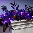 thumbnail image 2 of National Tree Company,6ft Artificial Scare in the Air Halloween Garland, 30 Purple LED Lights, Battery Operated, 2 of 3