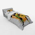 thumbnail image 3 of Ambesonne Cartoon Bedding Set 4 Pcs, Basketball Players Art, Queen, Orange Green, 3 of 3