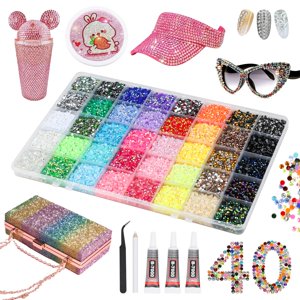 Bedazzling Kit 36000Pcs 72 Colors Resin Jelly Rhinestones
