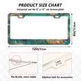 thumbnail image 2 of Aluminum License Plate Frame 2 Pack Car Exterior Accessory Car Tag Holder for Front Rear Plates Cars Decor Beautiful Psychedelic Bird, 2 of 7