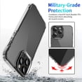 thumbnail image 6 of Crystal Clear Case for iPhone 16 Pro, Support Wireless Charging, Slim Lightweight Acrylic PC + TPU Shockproof Military Grade Protection Non-Yellowing Cover for iPhone 16 Pro,Clear, 6 of 9