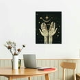 thumbnail image 2 of BCIIG Hands Star Crescent Fine Art Aesthetic Poster & Print Wall Painting for Living Room Bedroom Home Office Wall Decor 12x16 in, 2 of 5