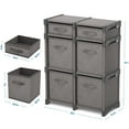 Nestl 6 PC Cube Storage Organizer for Bedroom Cuber Orgainzer Gray