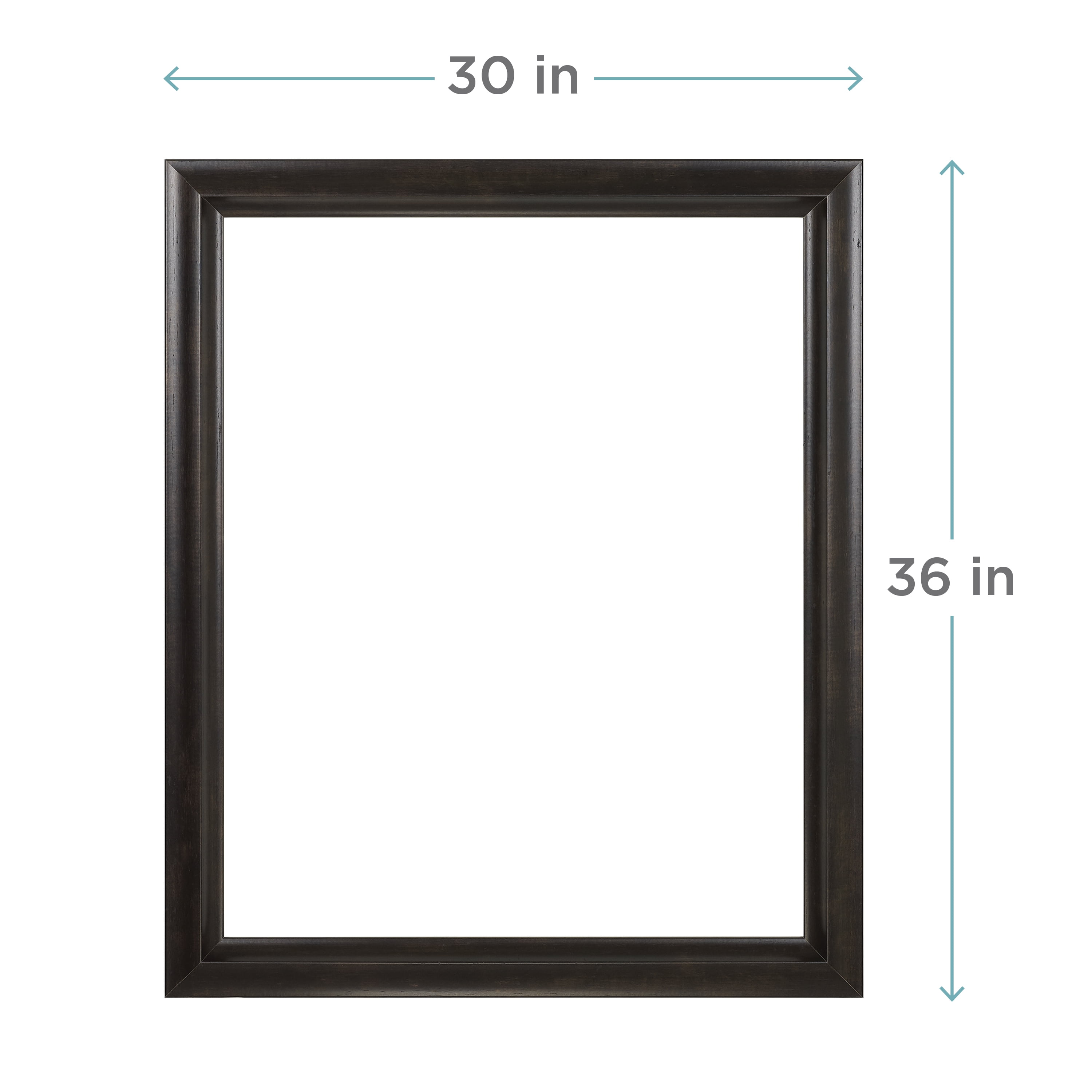 Zenna Home Decorative Mirror Framing Kit, with Beveled Edges, 30 x 36 in., Espresso