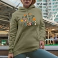 thumbnail image 2 of In All Things Give Thanks, Thanksgiving Day Art Merch Gift, Sand Hooded Sweatshirt or Hoodie, 3XL, 2 of 5