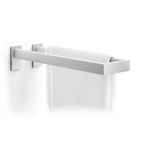 Zack 40398 5.12 x 3.15 x 16.54 in. Linea Double Towel Holder Brushed Wall Mounted Or Glued