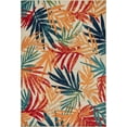 thumbnail image 3 of Oasis Modern Floral Multicolor Polypropylene Indoor Outdoor Area Rug, 7'x9' Rectangle, 3 of 7