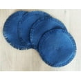 thumbnail image 4 of Fennco Styles Handwoven Fringe Boho Placemats 15" Round, Set of 4 - Navy Blue Braided Texture Table Mats for Home, Dining Room, Banquets, Family Gathering and Special Occasion, 4 of 7