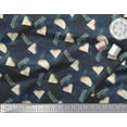 thumbnail image 2 of Soimoi Blue Velvet Fabric Text & Tacos Food Print Fabric by Yard 58 Inch Wide, 2 of 3