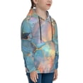 thumbnail image 3 of Kdxio Pastel Abstract Fluid Art Pattern Boys Athletic Unisex Boys Girls Hoodie with Pocket Sweatshirts-Small, 3 of 6