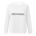 thumbnail image 4 of Raglan Sleeve Sweatshirts Tops for Women 2024 Merry Letter Print Christmas Shirts Long Sleeve Crewneck Pullover (X-Large, White 02), 4 of 4