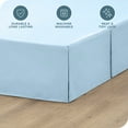 thumbnail image 3 of Bare Home Double Brushed Bed Skirt - Premium 1800 Collection - 15-inch Drop - Twin, Light Blue, 3 of 10