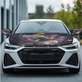 thumbnail image 2 of Yuyamidu Hummingbird Car Side View Mirror Covers Purple Floral Auto Hood Protector Fashion Car Hood Cover Protector with Exterior Rear View Mirror Cover Wrap Car Decor, Set of 3, 2 of 7