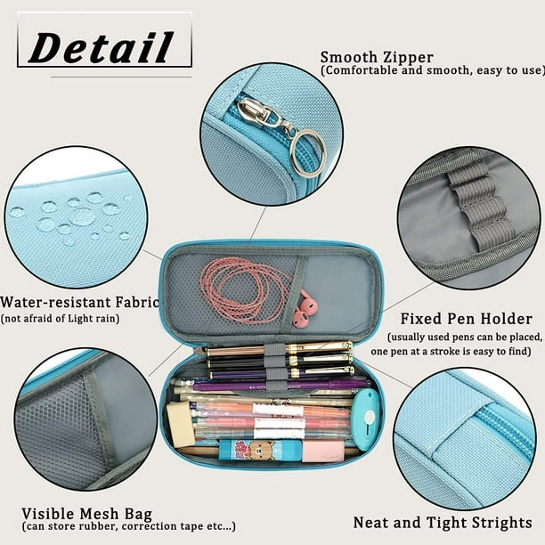 Big Capacity Pencil Pen Case Bag for Middle High School Office