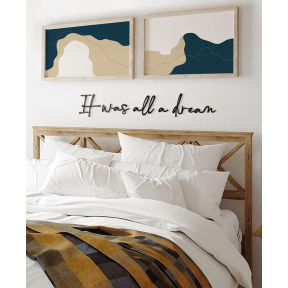 SUSSEXHOME It Was All a Dream Metal Wall Decor – Home Office Decor Wall Art, Modern Style