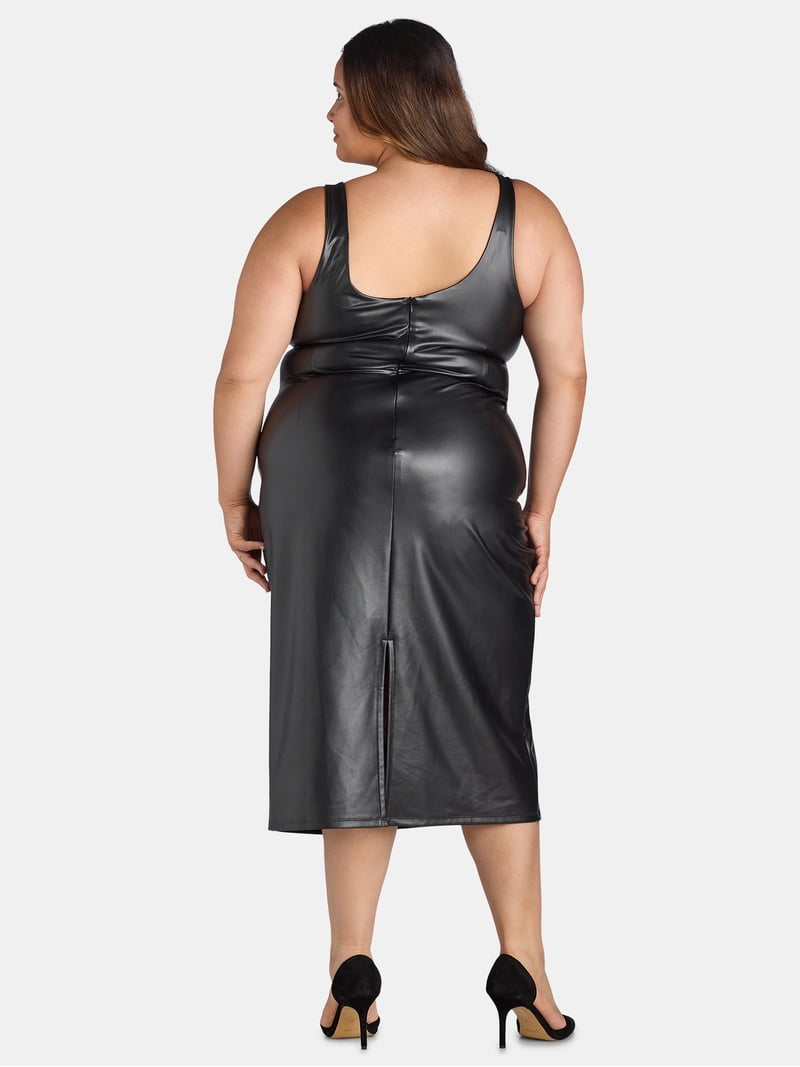 Sofia Jeans Women's and Women's Plus Size Faux Leather Dress, Below Knee Length, Sizes XS-5X - Walmart.com Sofia Jeans Women's and Women's Plus Size Faux Leather Dress, Below Knee Length, Sizes XS-5X - Walmart.com
