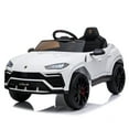 thumbnail image 2 of 12 V Ride on Toys With Remote, URHOMEPRO 12V Kids Electric Ride On Car, Power 4 Wheels Motorized Vehicles with Remote Control, Battery Powered, LED Lights, Music, Horn, Upgraded Version, White, W12670, 2 of 10