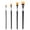 Black, variant on 8Pcs Grainer Brush Set Texture Paint Brushes Acrylic Paint Brushes Wood Grain Painting Tool Nylon Bristle Brush Set for Wall Furniture DIY Home Painting Decor
