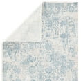 thumbnail image 3 of Clara Floral Rectangular Area Rug in Silver and Blue (3 ft. L x 2 ft. W), 3 of 5