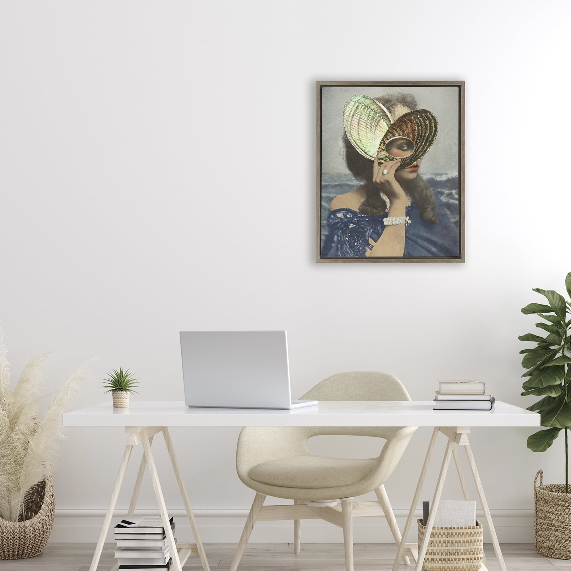 Stupell Industries Portrait of Naturalist Brown Framed Floater Canvas Wall Art, design by Victoria Barnes