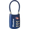Master Lock, Mlk4688Dblu, Tsa-Accepted Cable Lock, Padlock, 1, Blue
