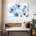 thumbnail image 3 of Elephant Stock Flowering Blue Wall Art - Horizontal Canvas Wall Art - Living Room Wall Decor - Floral And Botanical Canvas - Black And White Decor By Victoria Brown - 45" x 30", 3 of 8