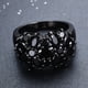 thumbnail image 4 of XWSHYW Adornos Colgantes Anillo Ovalado de Cristal con Flores de Moda Negras, Joyería para Mujeres, Niñas, Cumpleaños, Día de San Valentín, Aniversario, 4 of 4