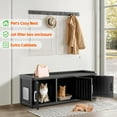 thumbnail image 4 of Cat Litter Box Enclosure, Resin Litter Box Furniture Hidden with Door, Multifunctional Cat House, As Storage Cabinet, Side Table, Easy to Assemble and Clean, Black, 4 of 6