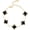 Black Gold, variant on Four Leaf Clover Bracelet for Women | 18K Gold Plated Cubic Zirconia Link Bracelet | 4 Leaf Lucky Jewelry Gift for Her