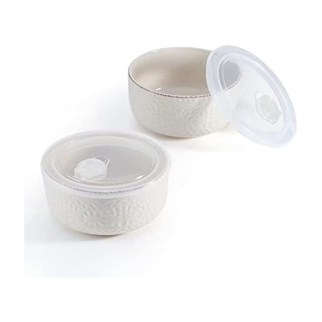 Pfaltzgraff Chateau Tazones De Almacenamiento 6 Pulgadas Crema