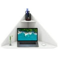 thumbnail image 1 of Costway Floating Corner Computer Desk Wall-mounted Study Writing Desk with Storage Shelf White, 1 of 1