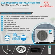 Daikin 12000 BTU 18 SEER2 R32 Entra Series Ductless Air Conditioner Heat Pump with 15 ft. Pre-Flared Installation Kit and Bracket