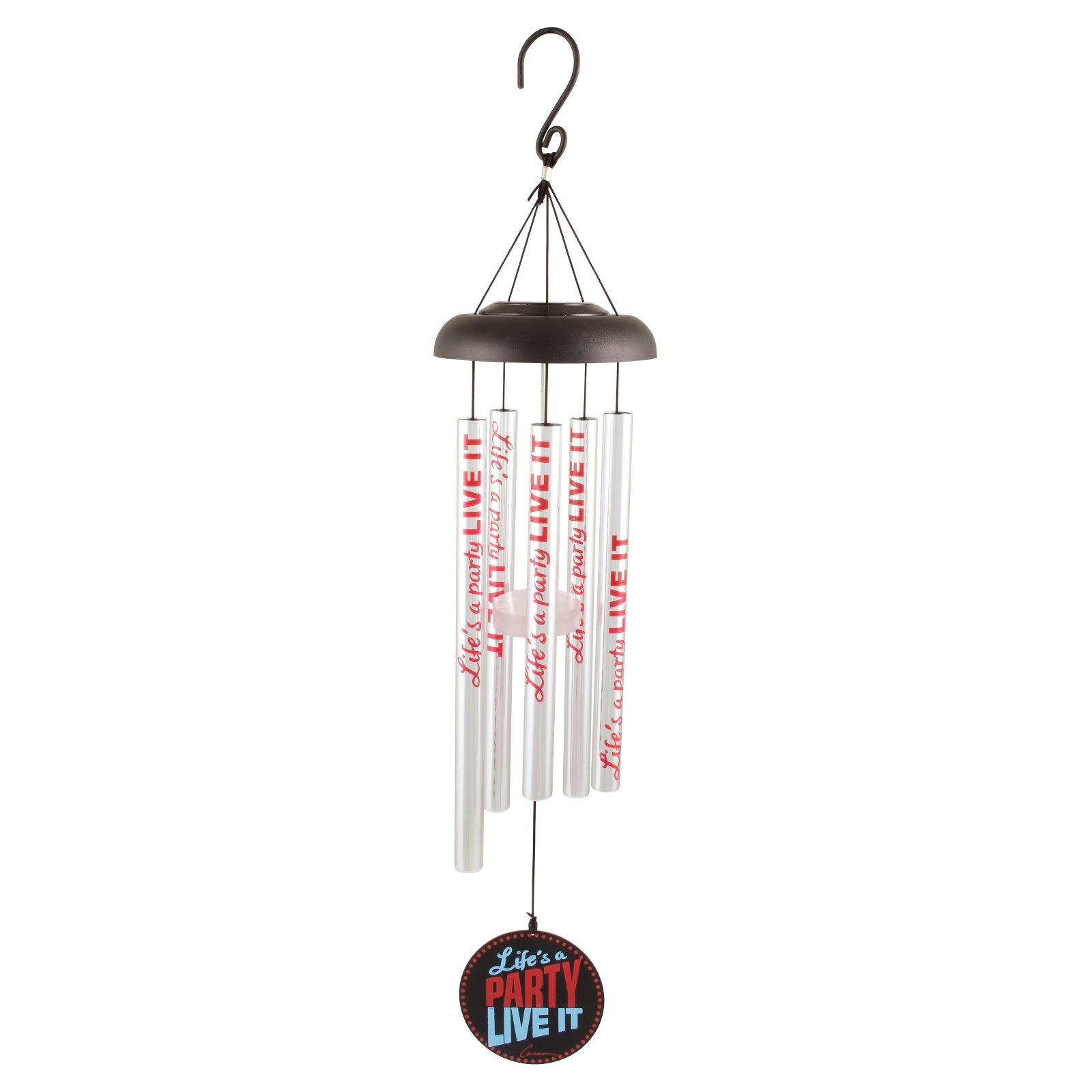 Carson 30 in. Fun Solar Life's A Party Wind Chime