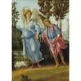 thumbnail image 2 of Filippino Lippi 18x24 Black Ornate Framed Double Matted Museum Art Print Titled: Tobias and the Angel (C. 1475-1480), 2 of 5