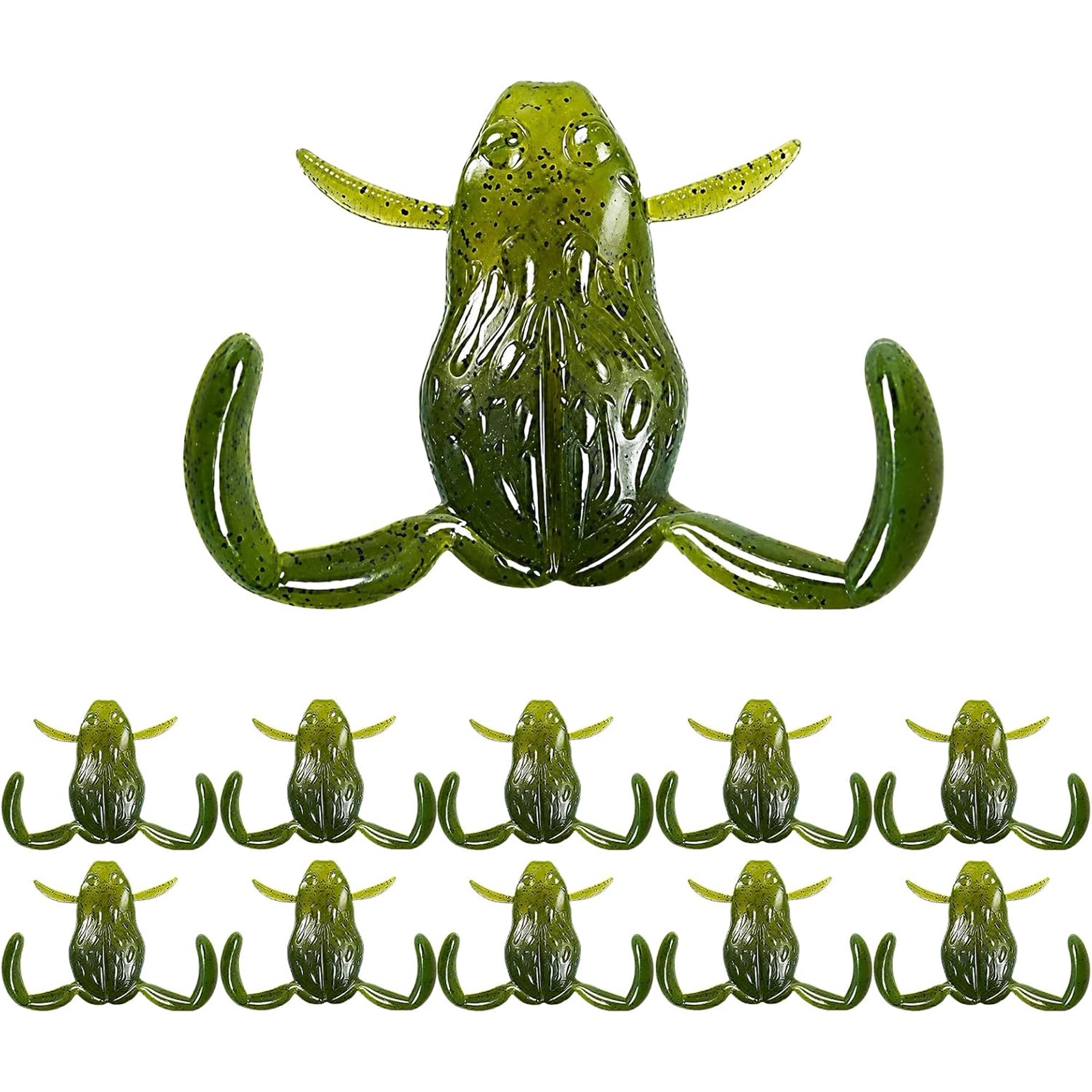 Frog Lure Topwater Frog for Bass Fishing 2026 New Weedless Top Water Frog Lures TPE Soft Plastic Baits & Bass Lures for Freshwater