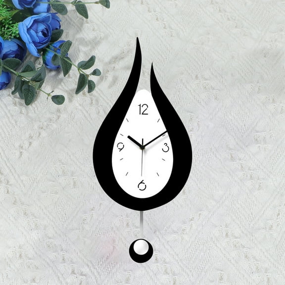 Zehuanyu Digital Clock with Temperature Flip Clock Stylish Wall Clock 52*24cm Black