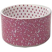 petrageous 2 cup confetti dots bowl, 5", pink/multicolor