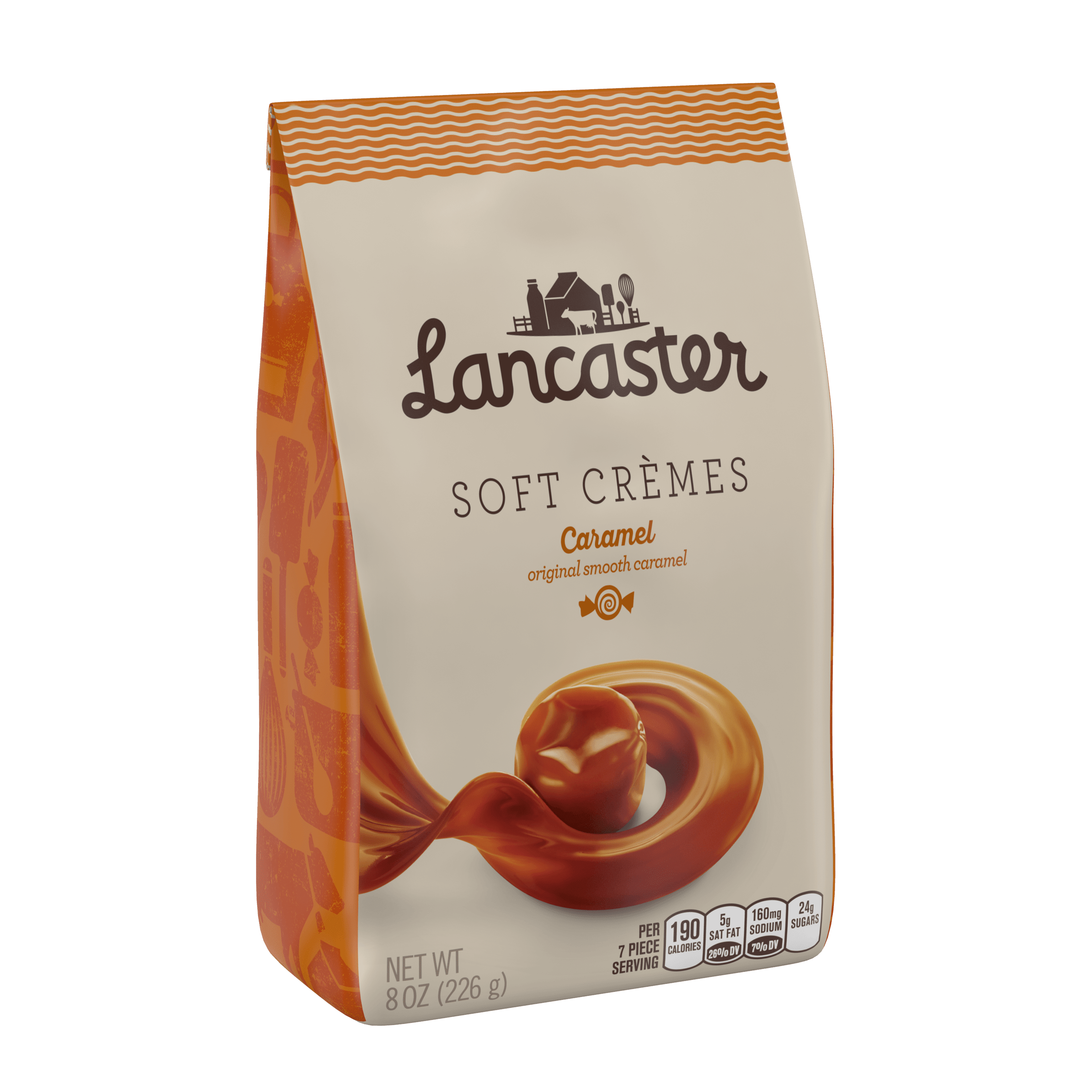 Lancaster Caramel Soft Cremes Candy, 8 Oz.