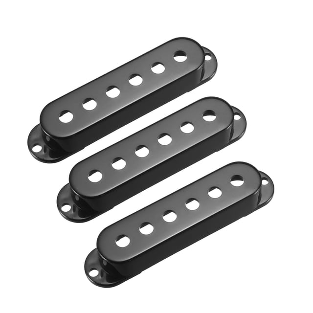 Cubierta de pastilla de bobina simple de plástico para partes de guitarra, negra-50mm 2Pcs