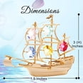 thumbnail image 5 of Matashi Home Decorative Tabletop Showpiece 24K Gold Plated Crystal Studded Mayflower Ship Ornament with Colored Crystals, 5 of 7
