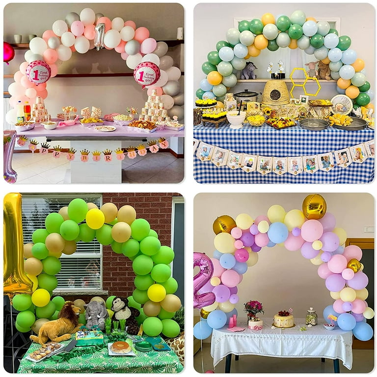 Balloon Arch Kit and Balloon Pump, Adjustable Balloon Arch 2 Balloon Stand  with 120PCS Balloons, Water Bases, 60 Balloon Clips, Knotter for Wedding