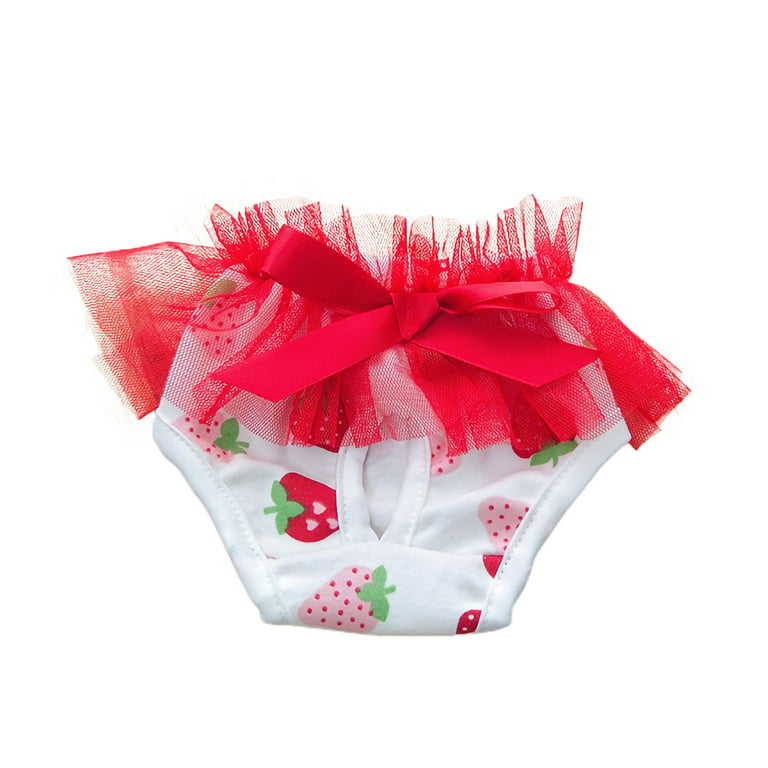 shenmeida Dog Sanitary Menstrual Panties Female, Puppy Diapers with Elastic  Strap Washable, Doggie Underwear Physiological Pants Shorts, Reusable Pet