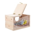 thumbnail image 1 of Parakeet Nesting Box Transparent Bird House For Cage Wood Breeding Box For Parrot Parakeet Cockatie, 1 of 5