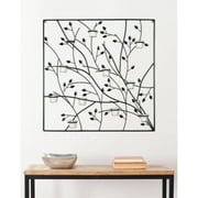 Safavieh Square Tea Light Wall Decor, Black Powder