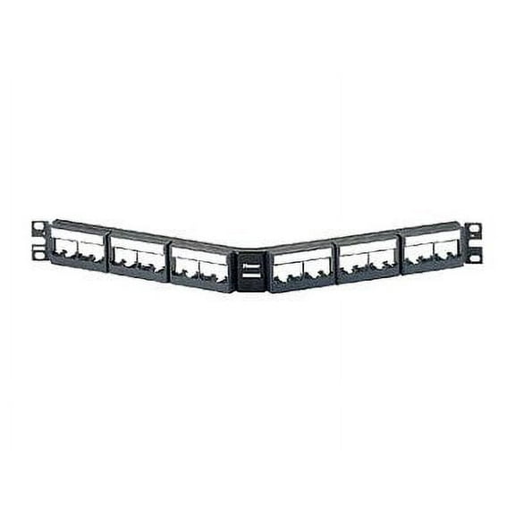Panduit CPPLA24WBLY Angled 24-Port Patch Panel, Black