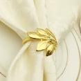 thumbnail image 5 of Cheers.US Napkin Rings Set of 12, Leaf Napkin Ring Holders, Bridal Napkins Rings Glossy Napkin Holder Adornment for Vintage Holidays, Dinner Decor Favor, 5 of 7