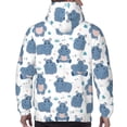 thumbnail image 7 of Honeii Cute Hippos Pattern Mens Hoodies Men's Loose Sleeve Sweatshirt,Pullover Hooded Sweatshirt for Men,Essentials Hoodie-Medium, 7 of 7