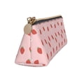 thumbnail image 2 of Xecao Hand Drawn Strawberry Print Leather Pencil Case -Stationery Bag Pen Holder for Work & Office, 2 of 5